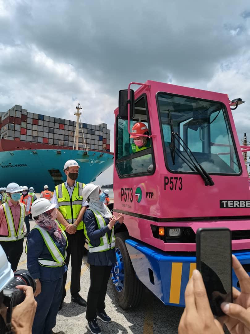 Pink Terberg tractors for the Port of Tanjung Pelepas